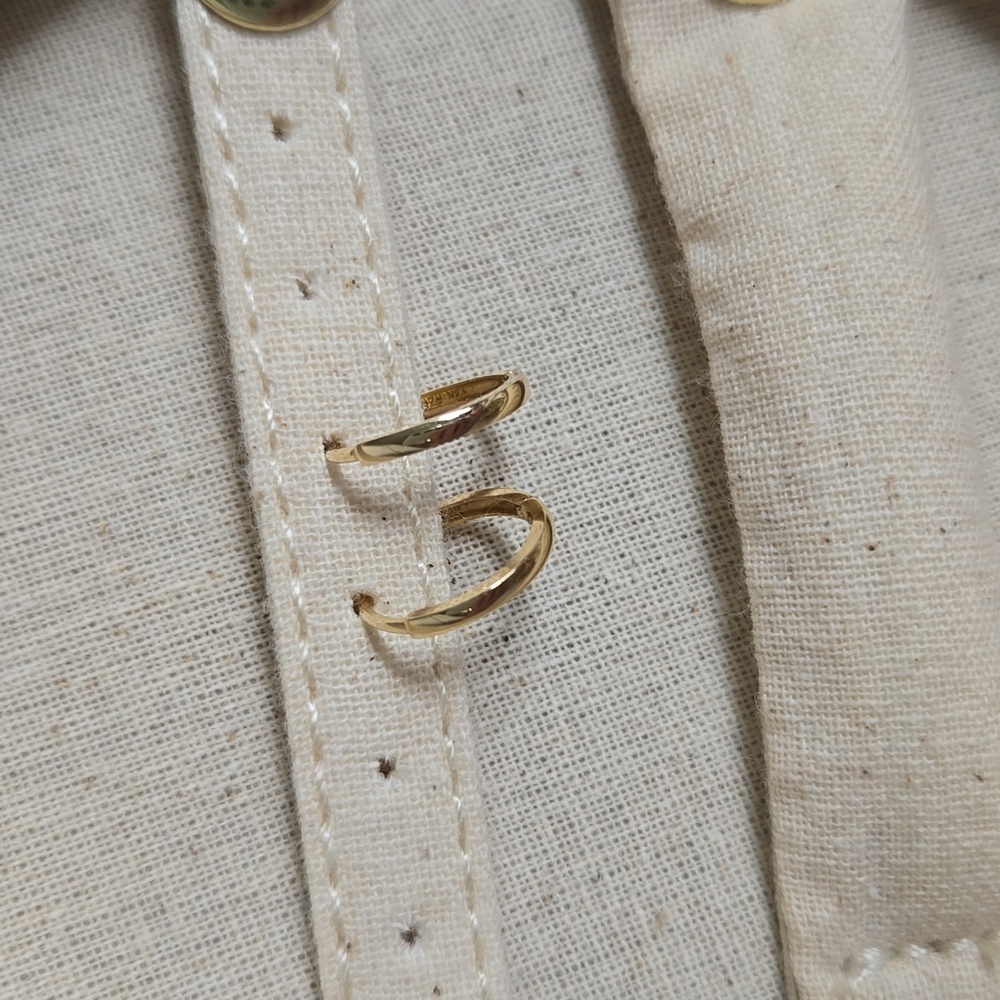 14k Solid Yellow Gold Huggies